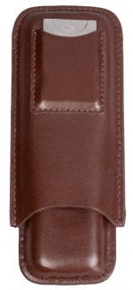 The Carry — 2-Cigar Leather Case with Cutter (Brown)