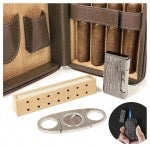 Manhattan Brown Travel Cigar Case Humidor