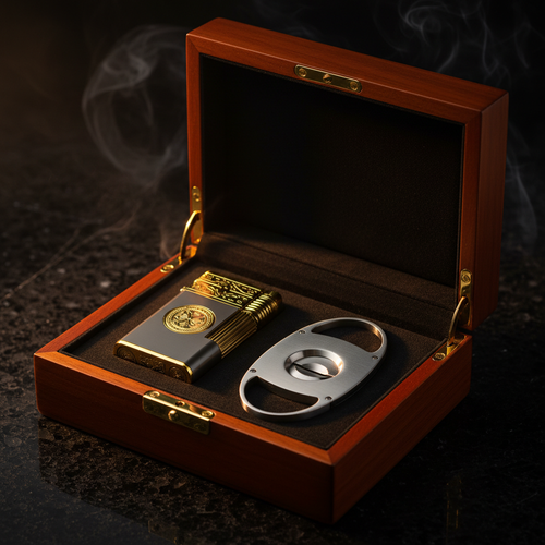 The Alliance Lighter and Cutter Gift Set by Legacy Cigar Lounge