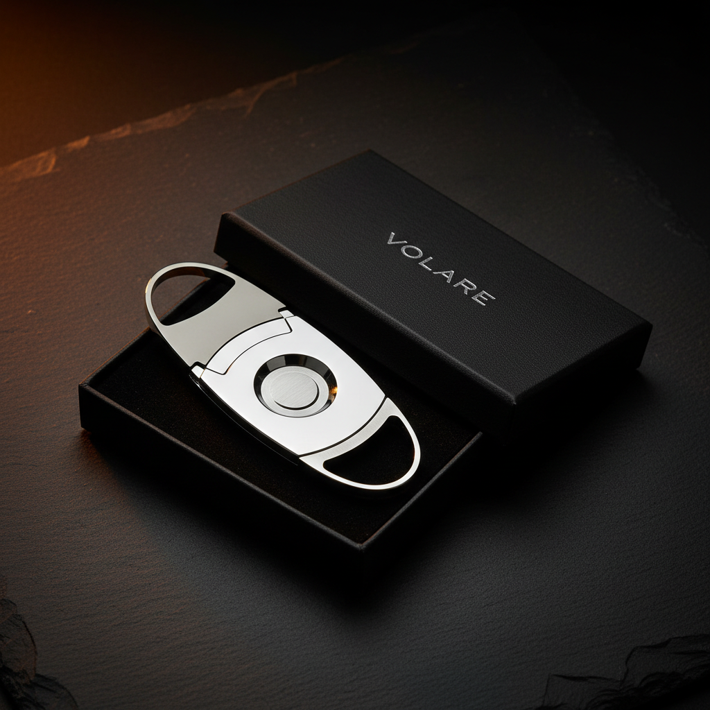 The Guillotine Chrome and Gunmetal Cigar Cutter by Legacy Cigar Lounge