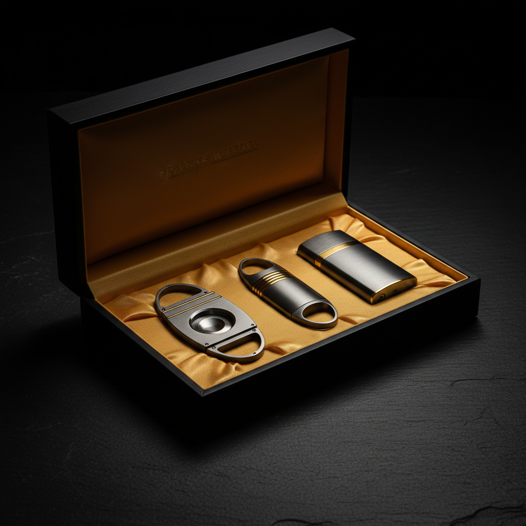 The Duality Cutter and Lighter Gift Set by Legacy Cigar Lounge